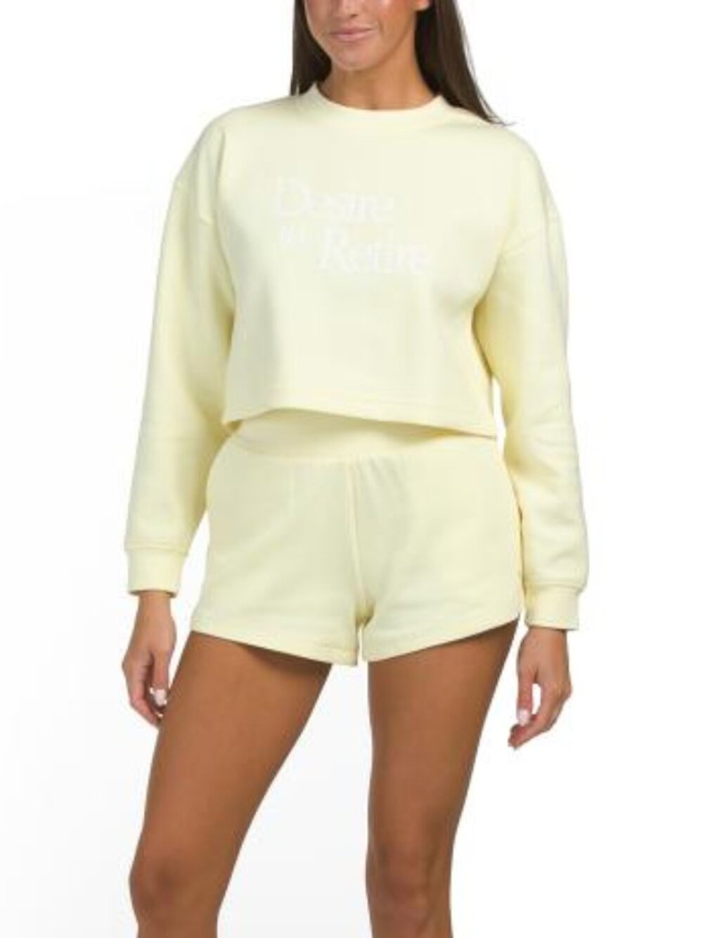 APANA Graphic Print Lounge Sweatshirt And Shorts Set - Picture 6 of 6